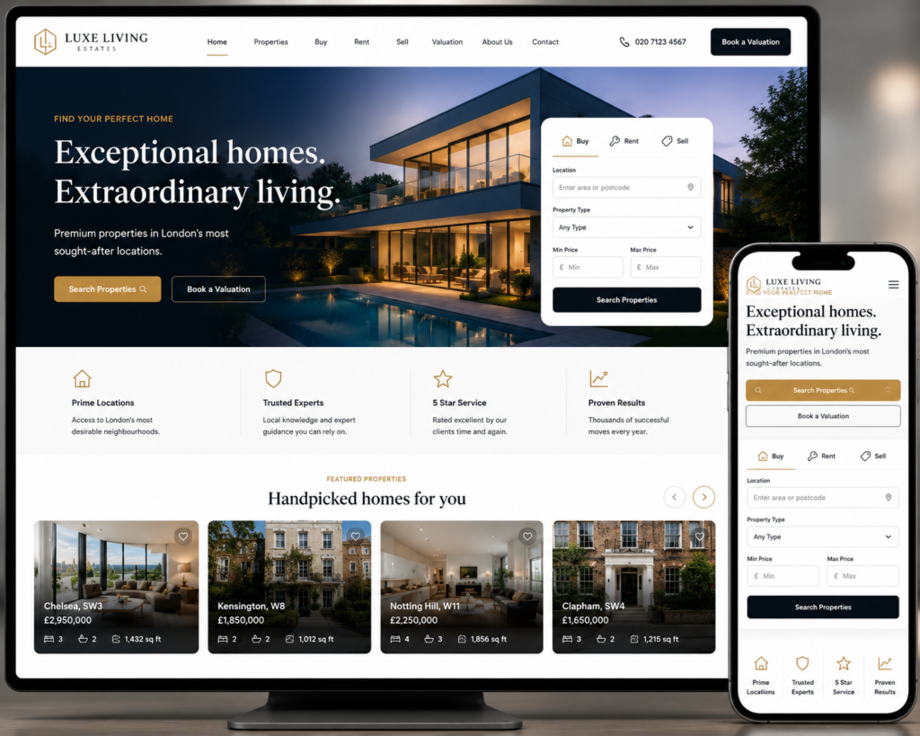 Estate agent website